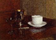 Henri Fantin-Latour Glass, Silver Goblet and Cup of Champagne Sweden oil painting artist